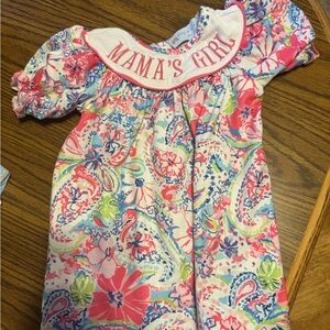 Mama's Girl Floral Paisley Baby Dress/tunic - Pink, Blue, Green
